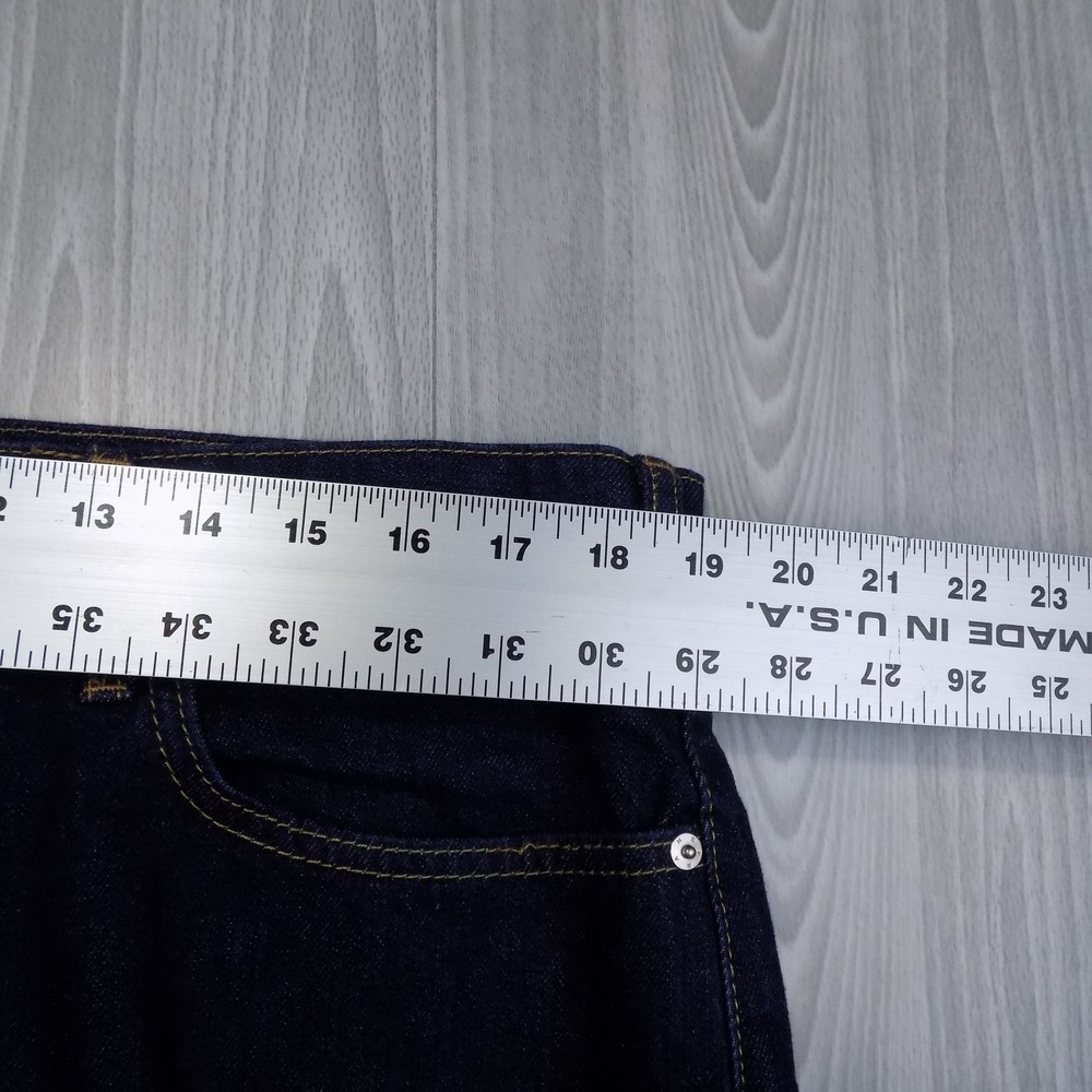 FRAME Le Jane Dell Noir High Rise Two-Tone Split Leg Jeans Womens 34 Blue Black - Picture 2 of 9